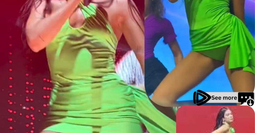 Dua Lipa performing at the Spotify