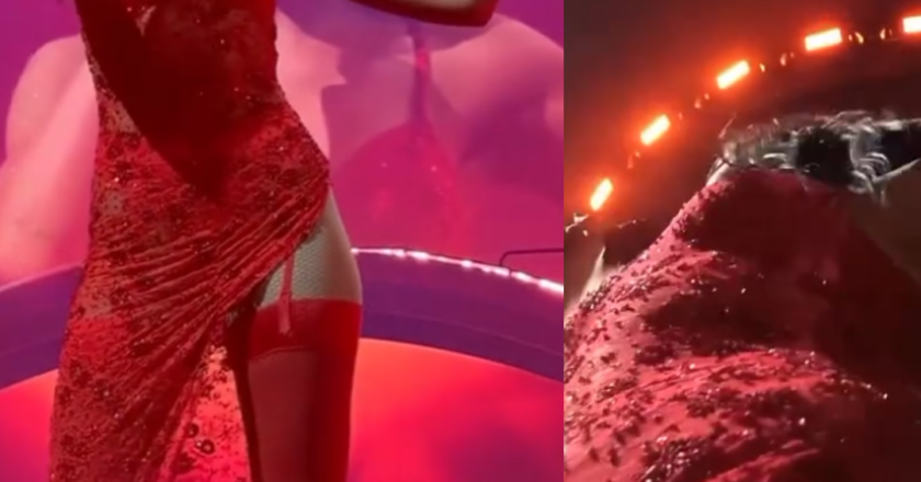 DUA LIPA PRESENTING BE THE ONE AT THE RADICAL OPTIMIST TOUR IN MELBOURNE, AUSTRALIA