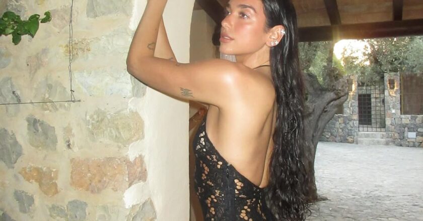 Dua Lipa Drops Stunning Summer Night Look in Sheer Lace Gown