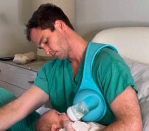 New Mom Gushes Over Adorable Clip Of Her Husband Feeding Their Baby With A Breastfeeding Tool